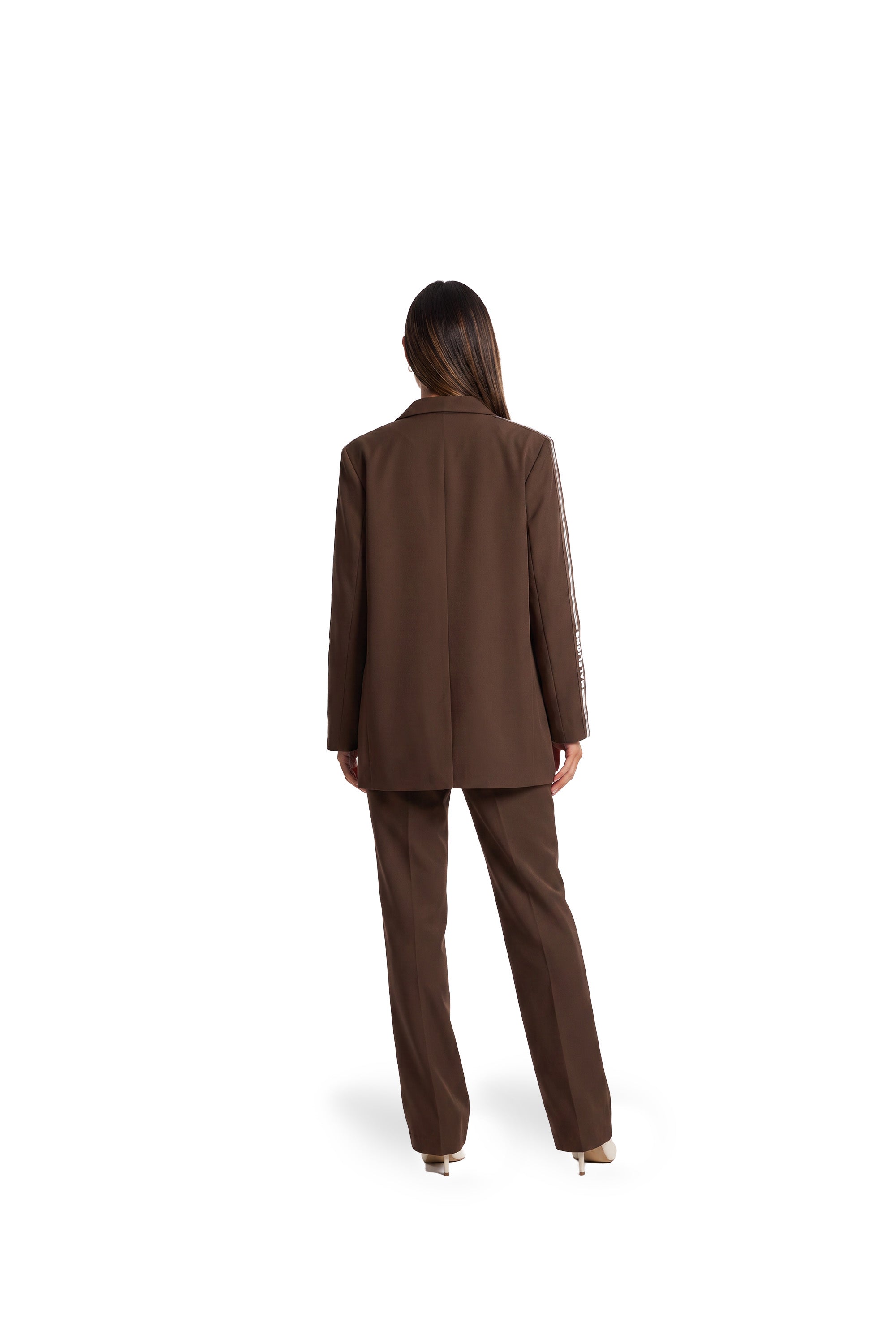 Malelions Women Oversized District Blazer | Dark Brown