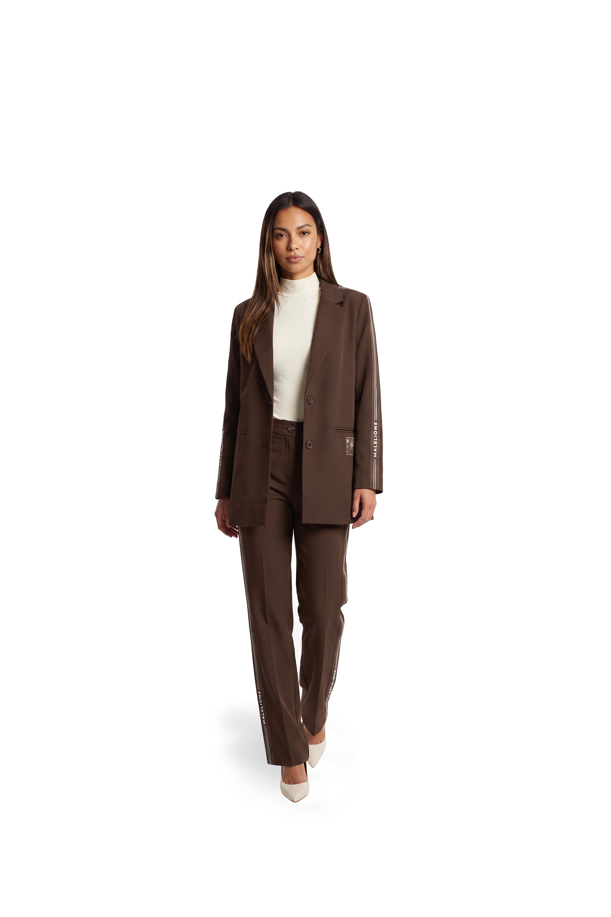 Malelions Women Oversized District Blazer | Dark Brown