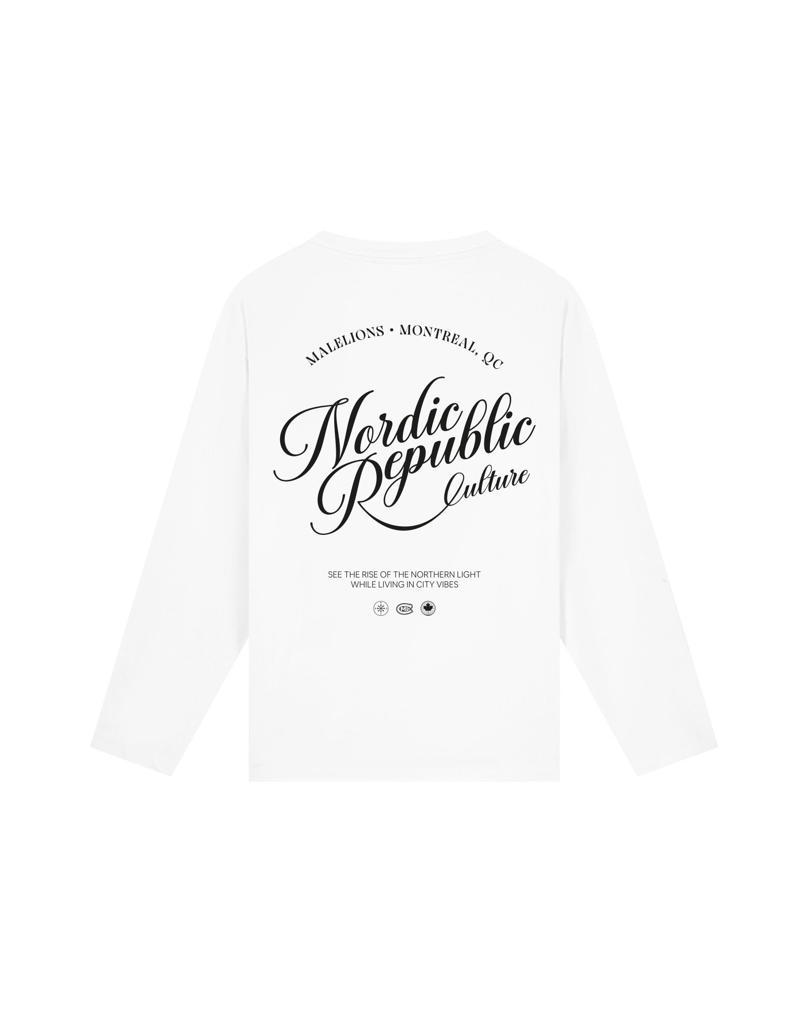 Malelions Women Nordic Republic Longsleeve T-Shirt | White