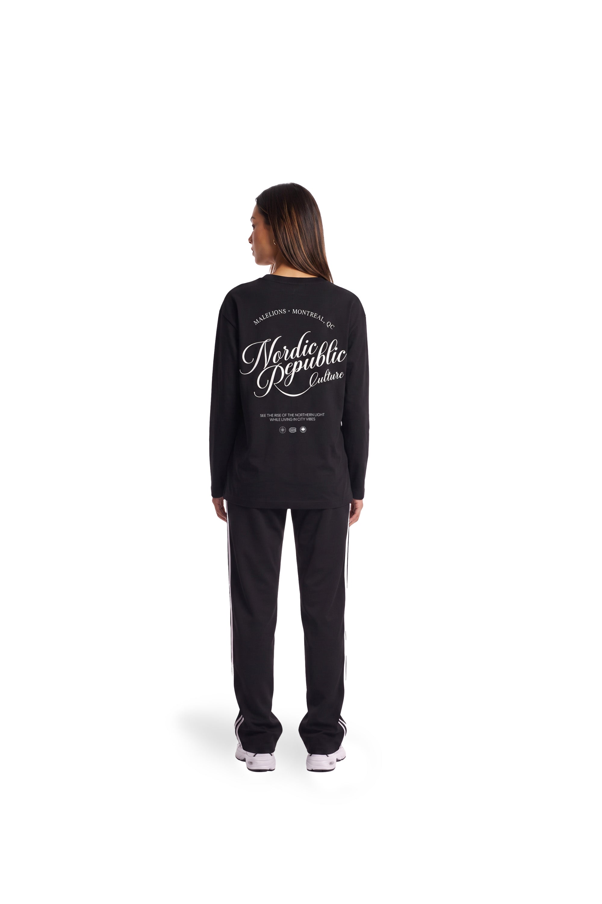 Malelions Women Nordic Republic Longsleeve T-Shirt | Black
