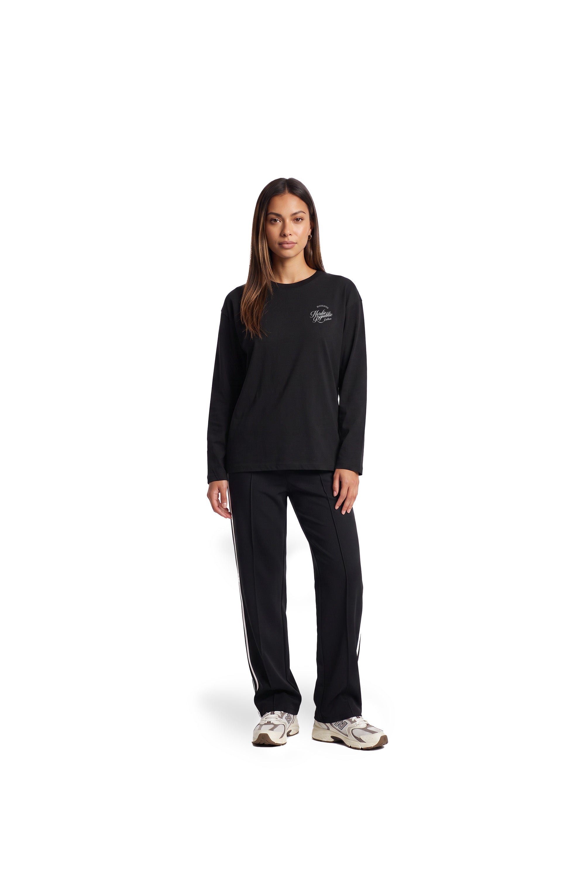 Malelions Women Nordic Republic Longsleeve T-Shirt | Black