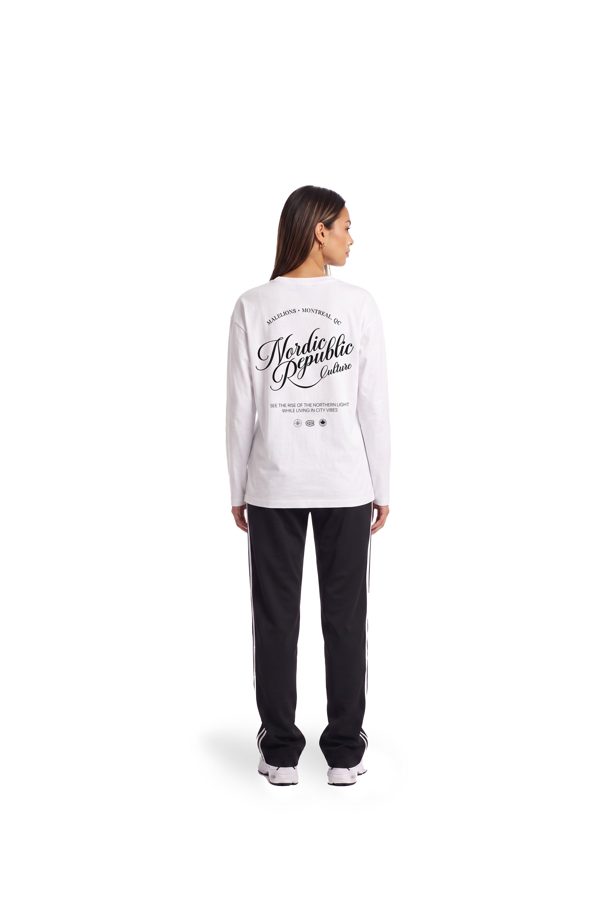 Malelions Women Nordic Republic Longsleeve T-Shirt | White