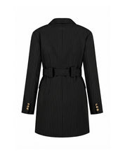 Malelions Women Pinstripe Blazer Dress | Black
