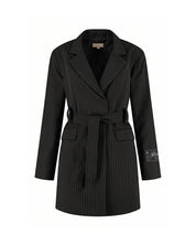 Malelions Women Pinstripe Blazer Dress | Black