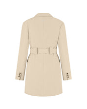 Malelions Women Pinstripe Blazer Dress | Beige