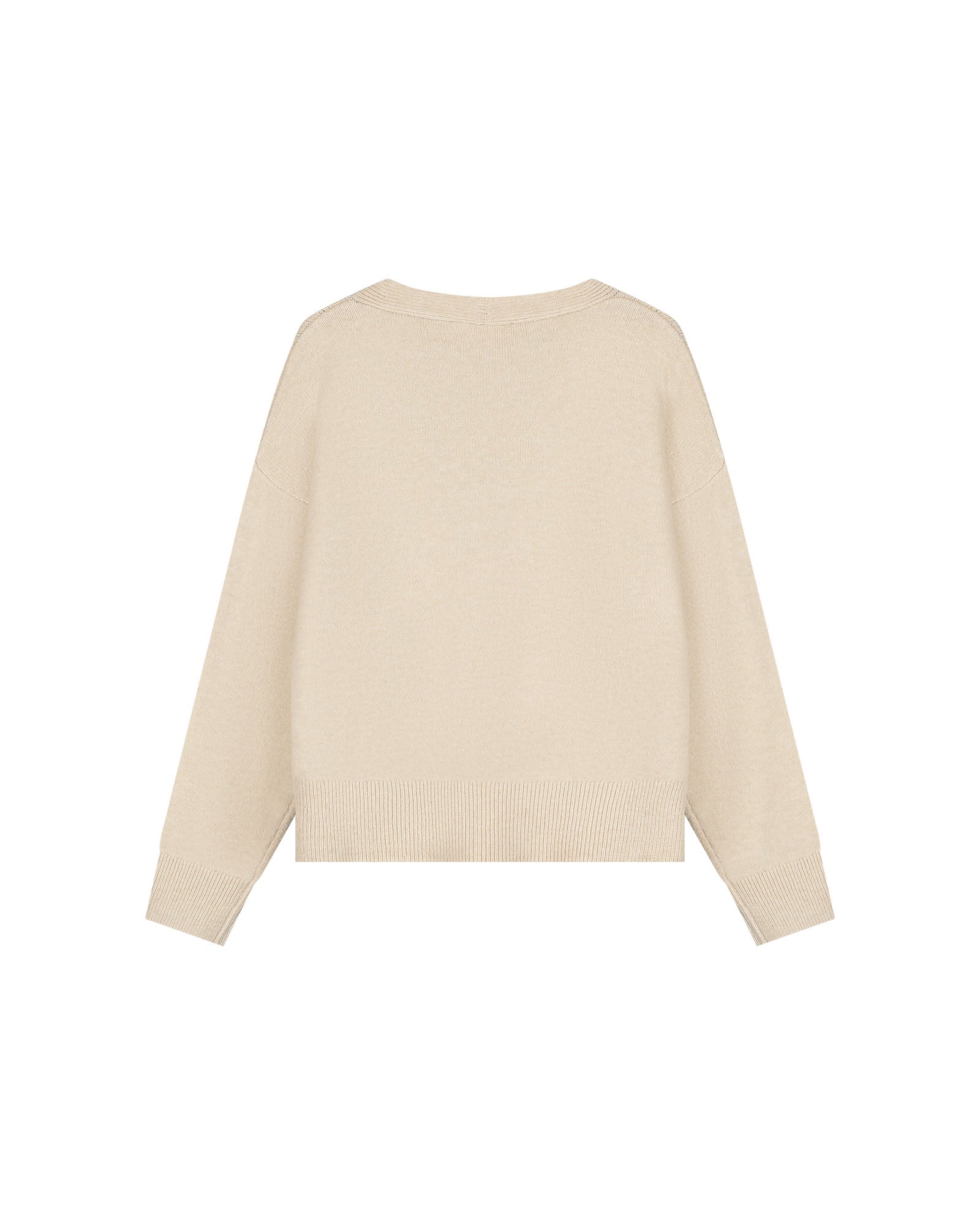 Malelions Women Oversized Knitted Cardigan | Beige