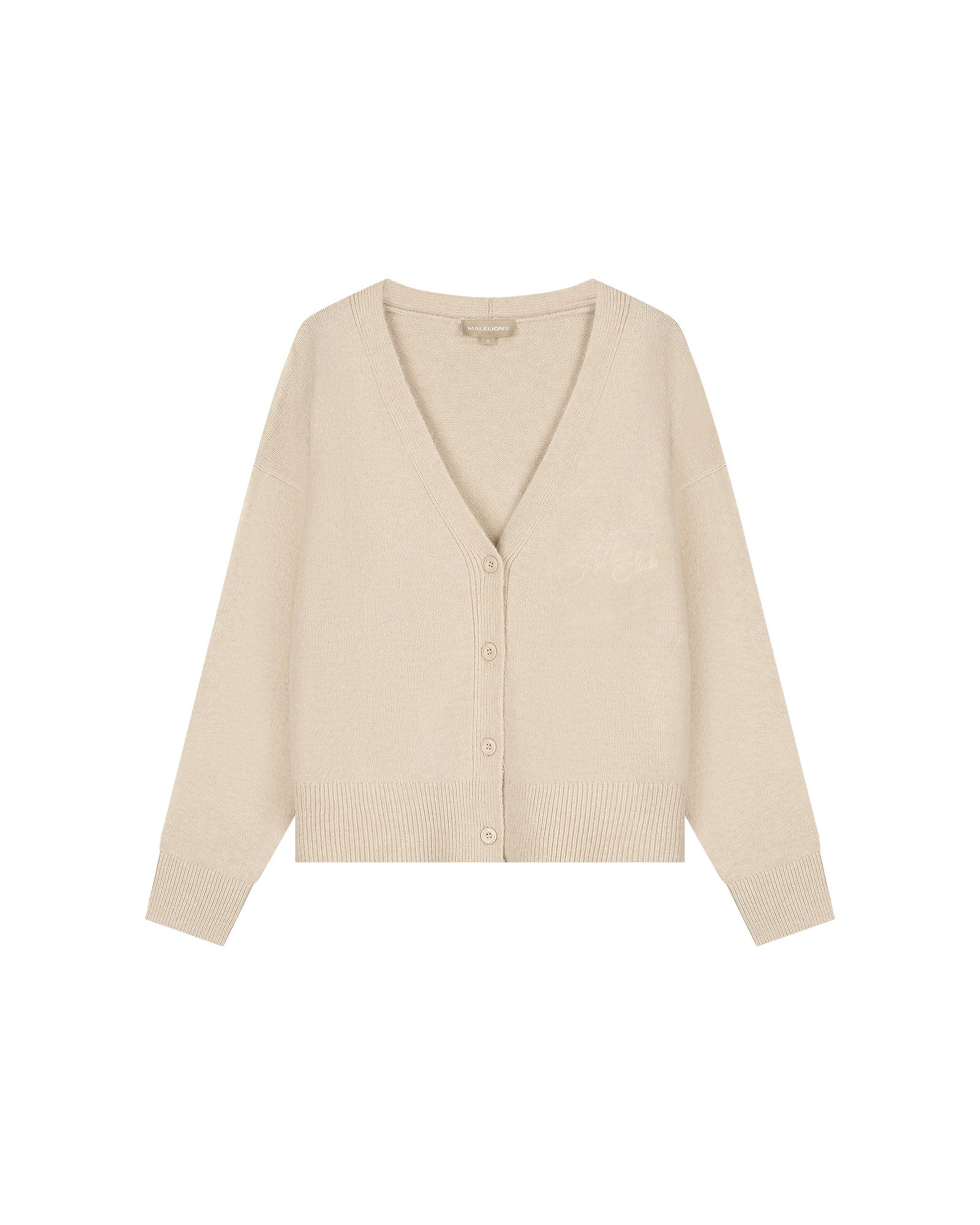 Malelions Women Oversized Knitted Cardigan | Beige