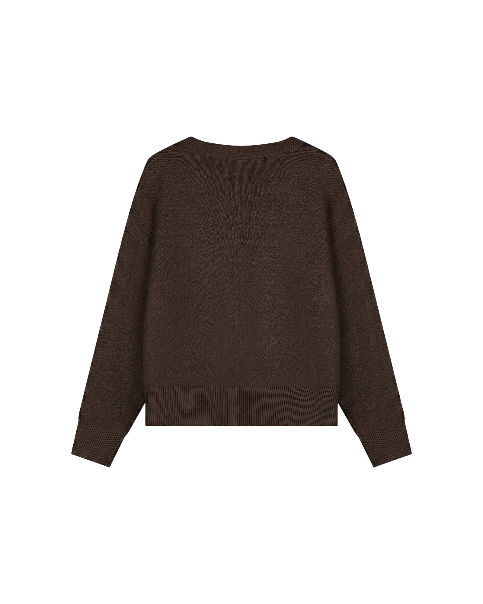 Malelions Women Oversized Knitted Cardigan | Dark Brown