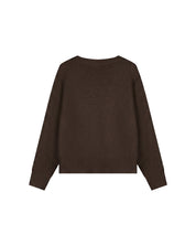 Malelions Women Oversized Knitted Cardigan | Dark Brown