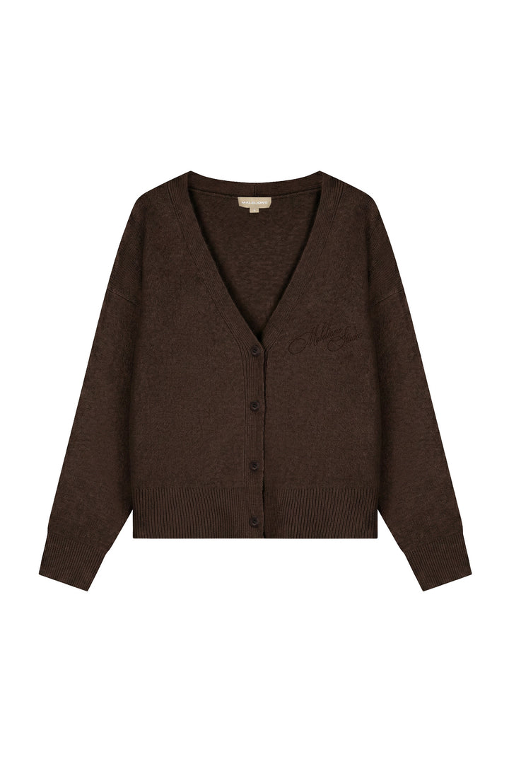 MWA50026027_50012_Malelions_Women_Oversized_Knitted_Cardigan_Dark_Brown_Front.jpg