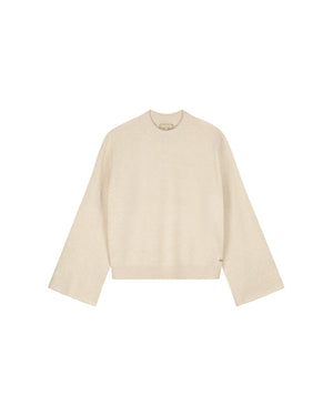 Malelions Women Oversized Knitted Sweater | Beige
