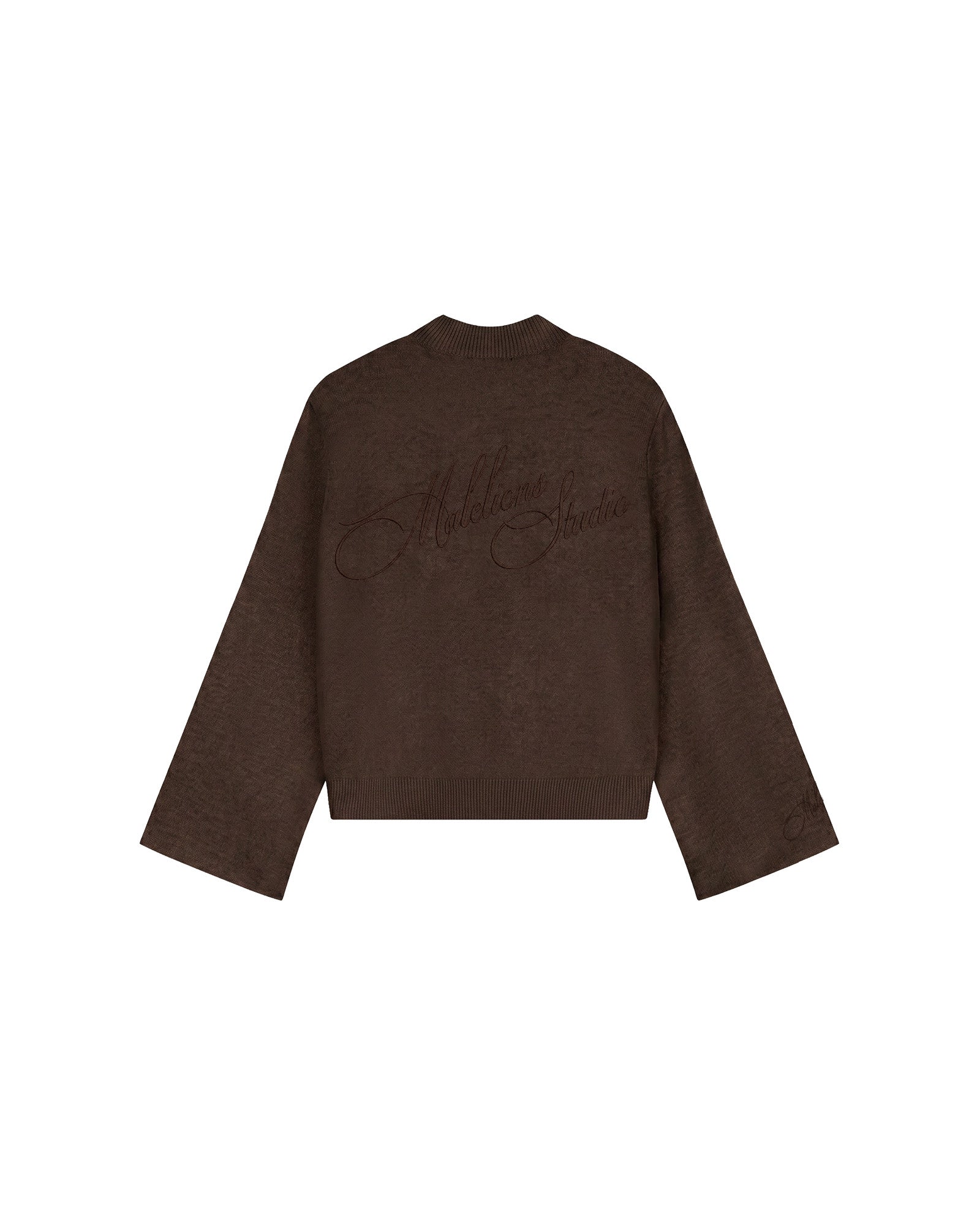 Malelions Women Oversized Knitted Sweater | Dark Brown