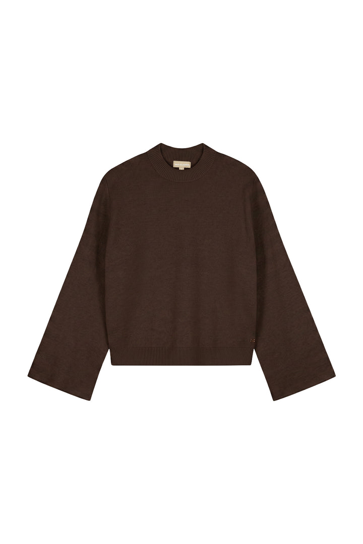 MWA50026029_50012_Malelions_Women_Oversized_Knitted_Sweater_Dark_Brown_Front.jpg