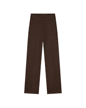 Malelions Women Knitted Pants | Dark Brown