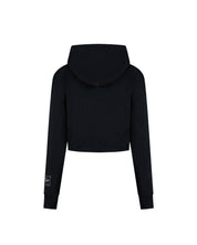 Malelions Women Cropped Studio Zip Hoodie | Black