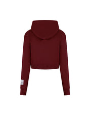 Malelions Women Cropped Studio Zip Hoodie | Bordeaux