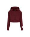  Malelions Women Cropped Studio Zip Hoodie | Bordeaux