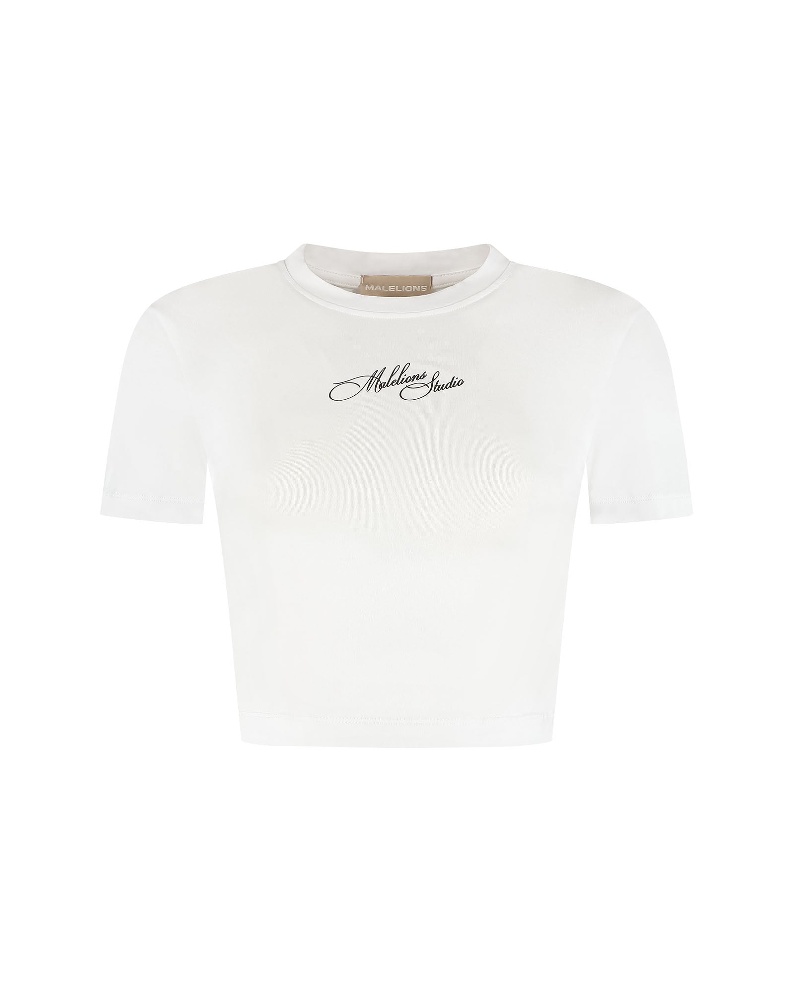 Malelions Women Cropped Studio Top | White