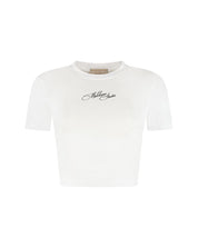 Malelions Women Cropped Studio Top | White