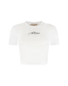  Malelions Women Cropped Studio Top | White