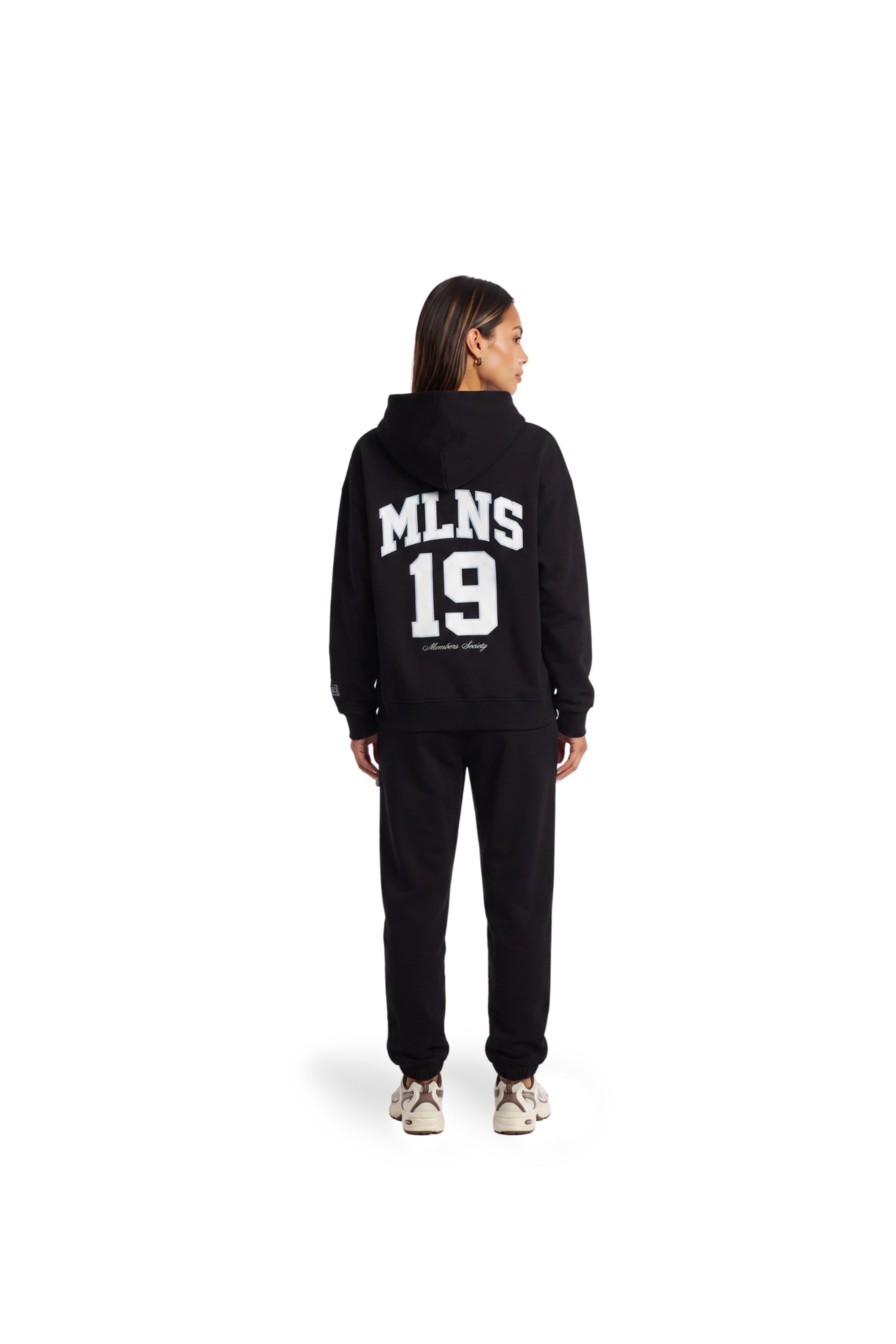 Malelions Women Sherpa Applique Match Sweatpants | Black