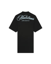 Malelions Women Kylie T-Shirt Dress | Black/Vista Blue