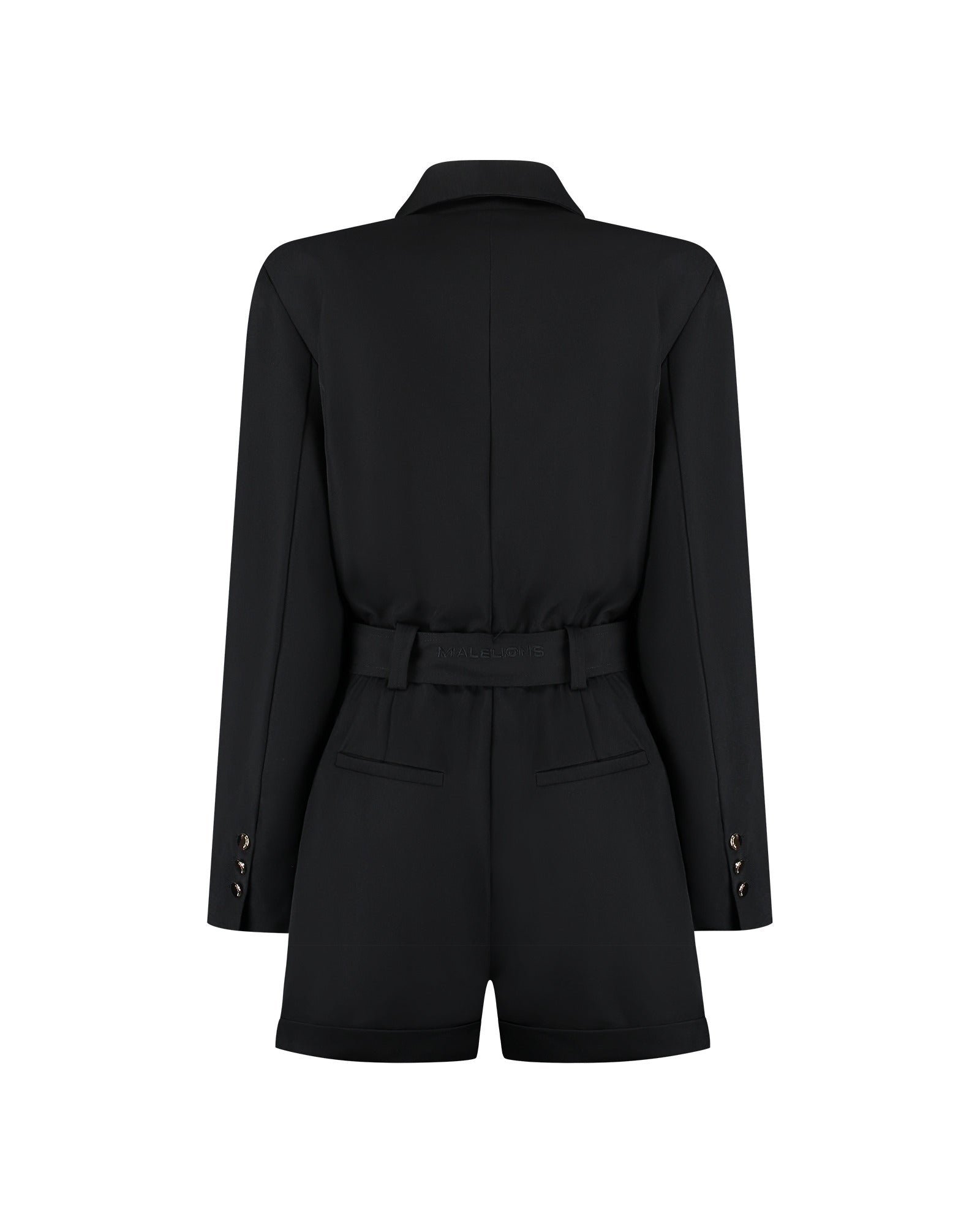 Malelions Women Label Playsuit | Black