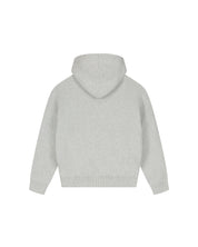 Malelions Women Heavy Knitted Hoodie | Grey Melange