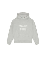 Malelions Women Heavy Knitted Hoodie | Grey Melange