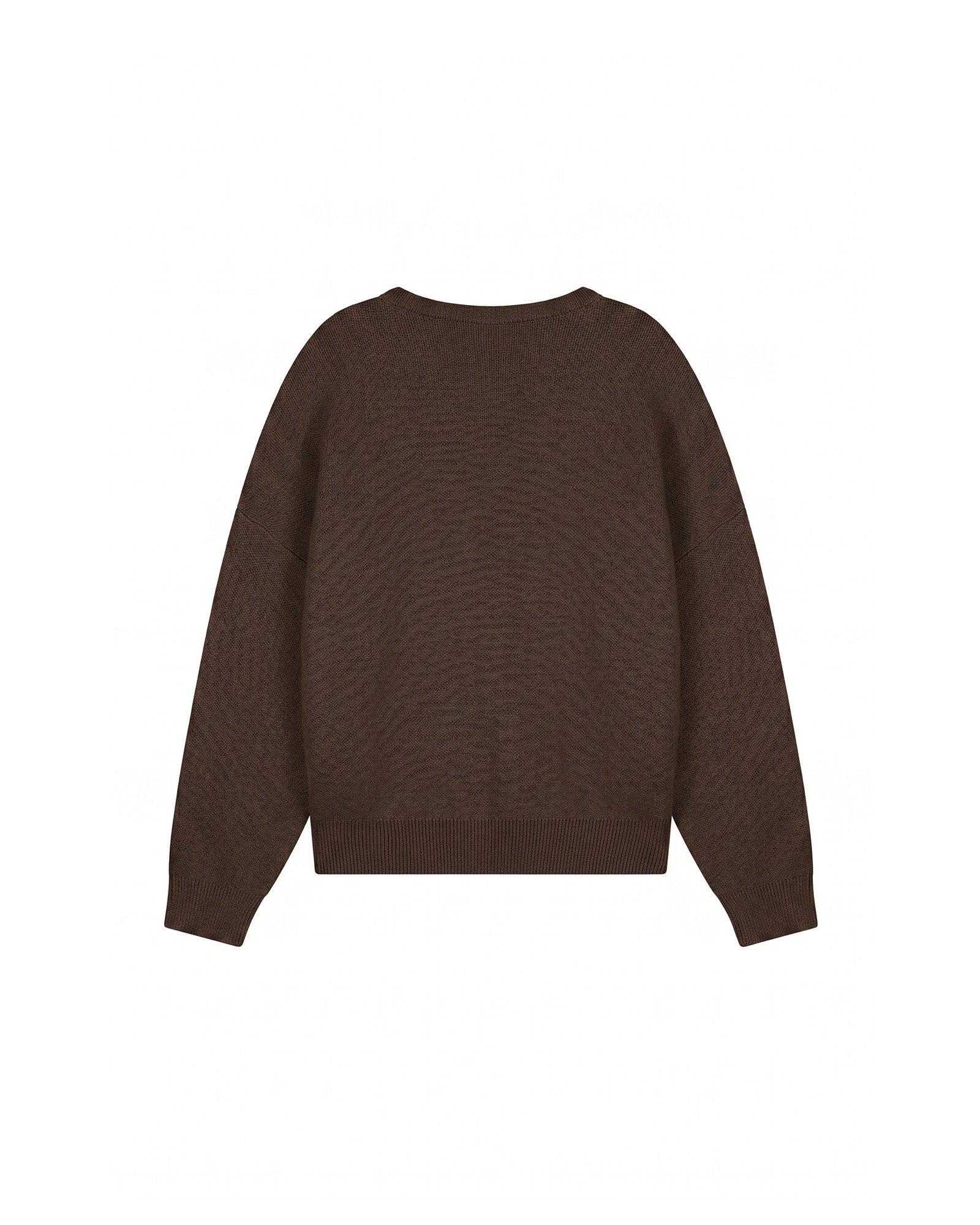Malelions Women Heavy Knitted Sweater | Dark Brown