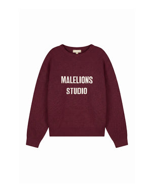 Malelions Women Heavy Knitted Sweater | Bordeaux