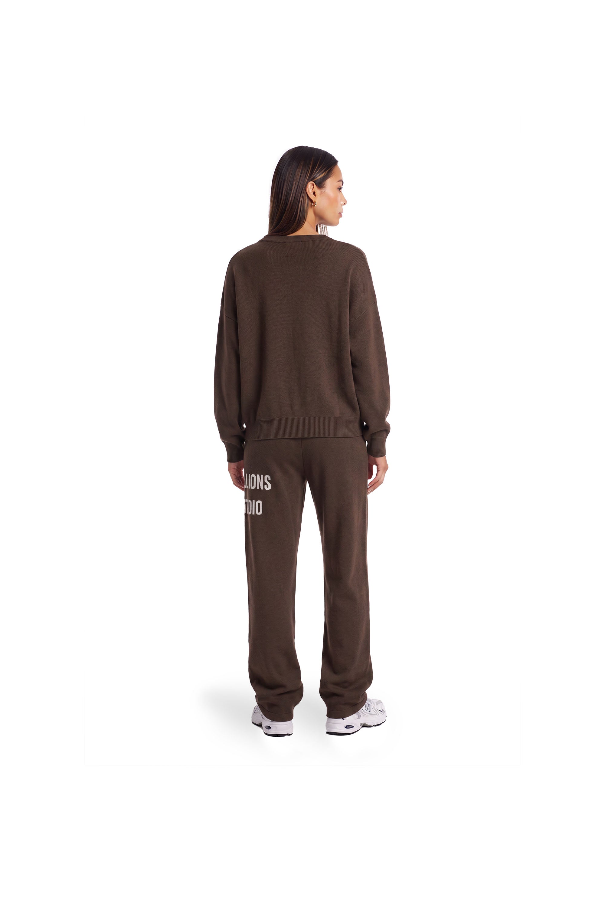 Malelions Women Heavy Knitted Sweater | Dark Brown