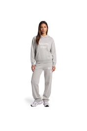 Malelions Women Heavy Knitted Hoodie | Grey Melange