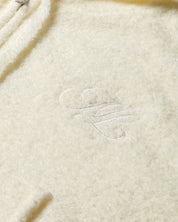 Malelions Women Cropped Bouclé Emblem Zip Hoodie | Off-White