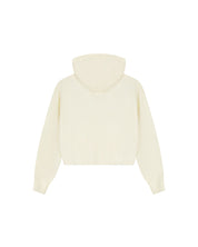 Malelions Women Cropped Bouclé Emblem Zip Hoodie | Off-White