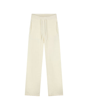 Malelions Women Straight Leg Bouclé Emblem Pants | Off-White