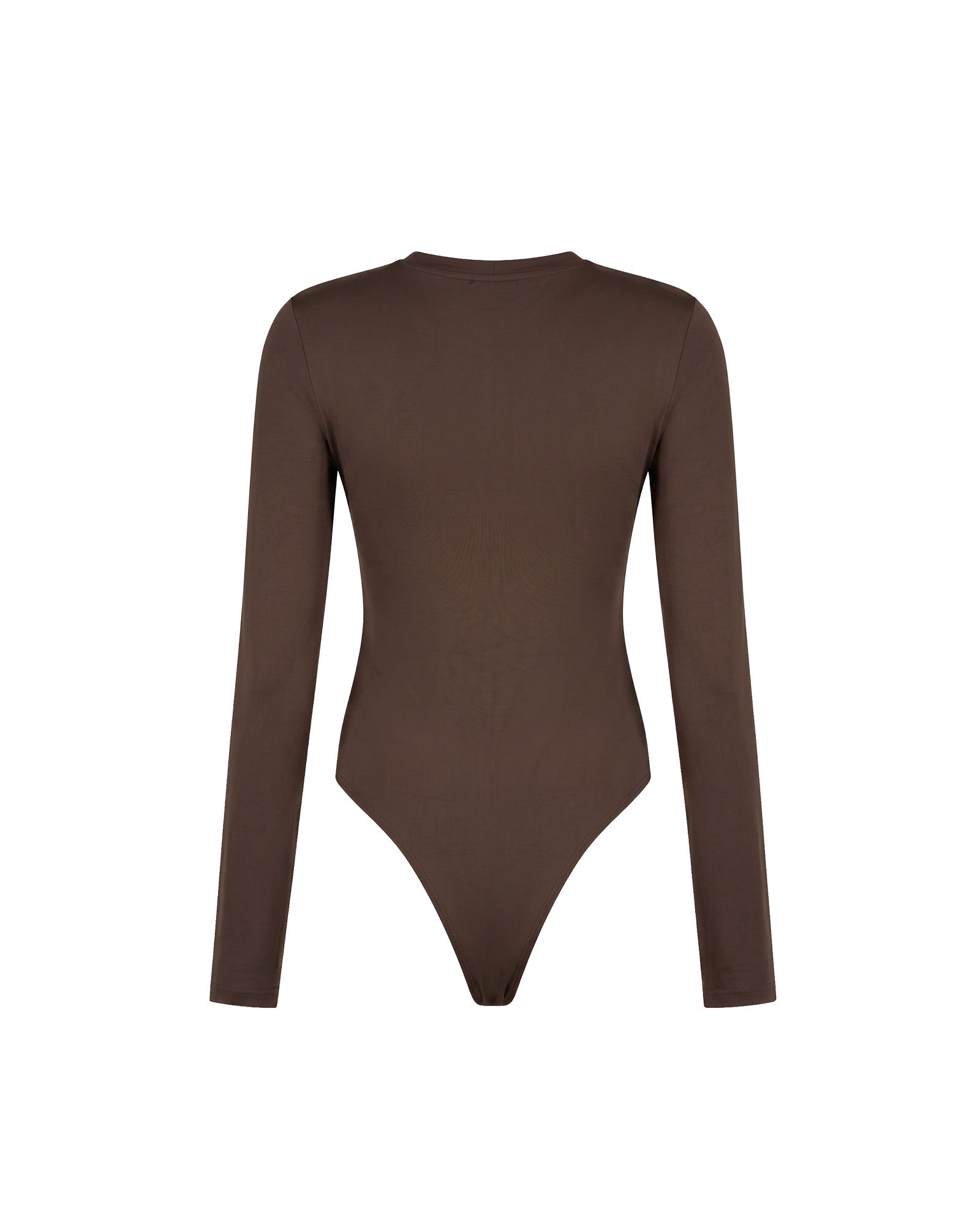 Malelions Women Emblem Crewneck Bodysuit | Dark Brown