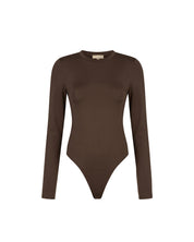Malelions Women Emblem Crewneck Bodysuit | Dark Brown