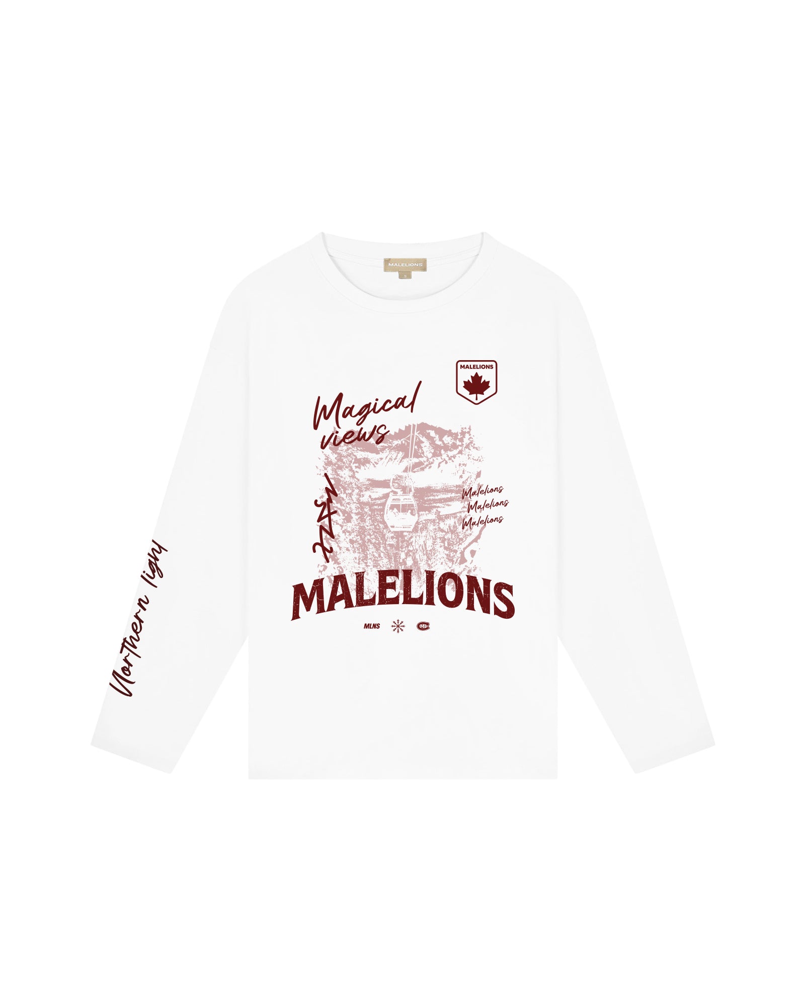 Malelions Women Slopes Longsleeve T-Shirt | White