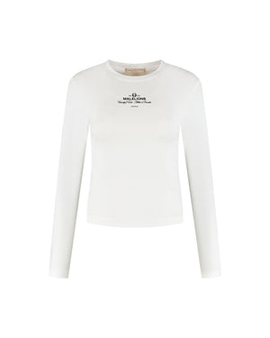Malelions Women College Longsleeve Top | White