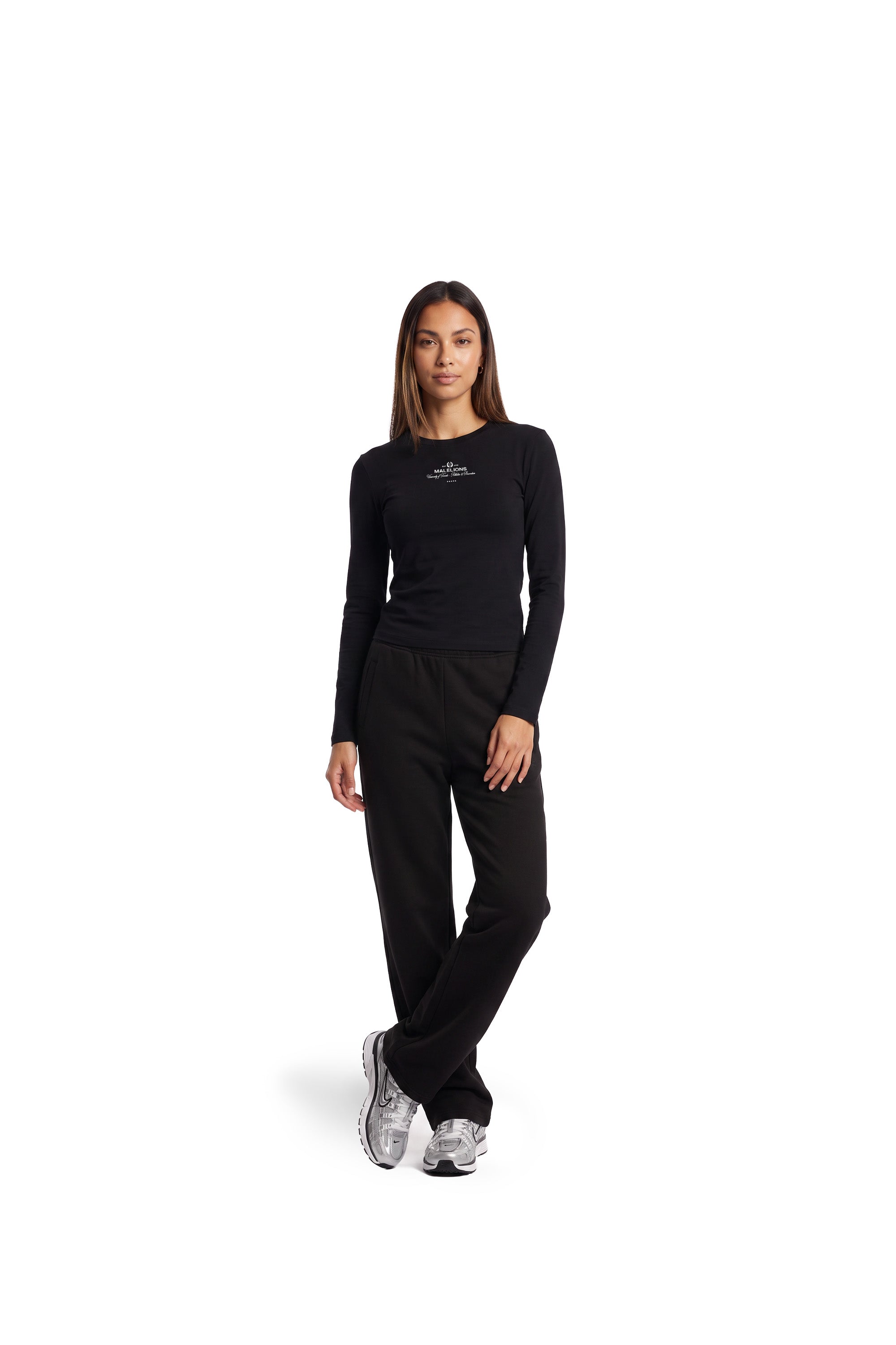 Malelions Women College Longsleeve Top | Black