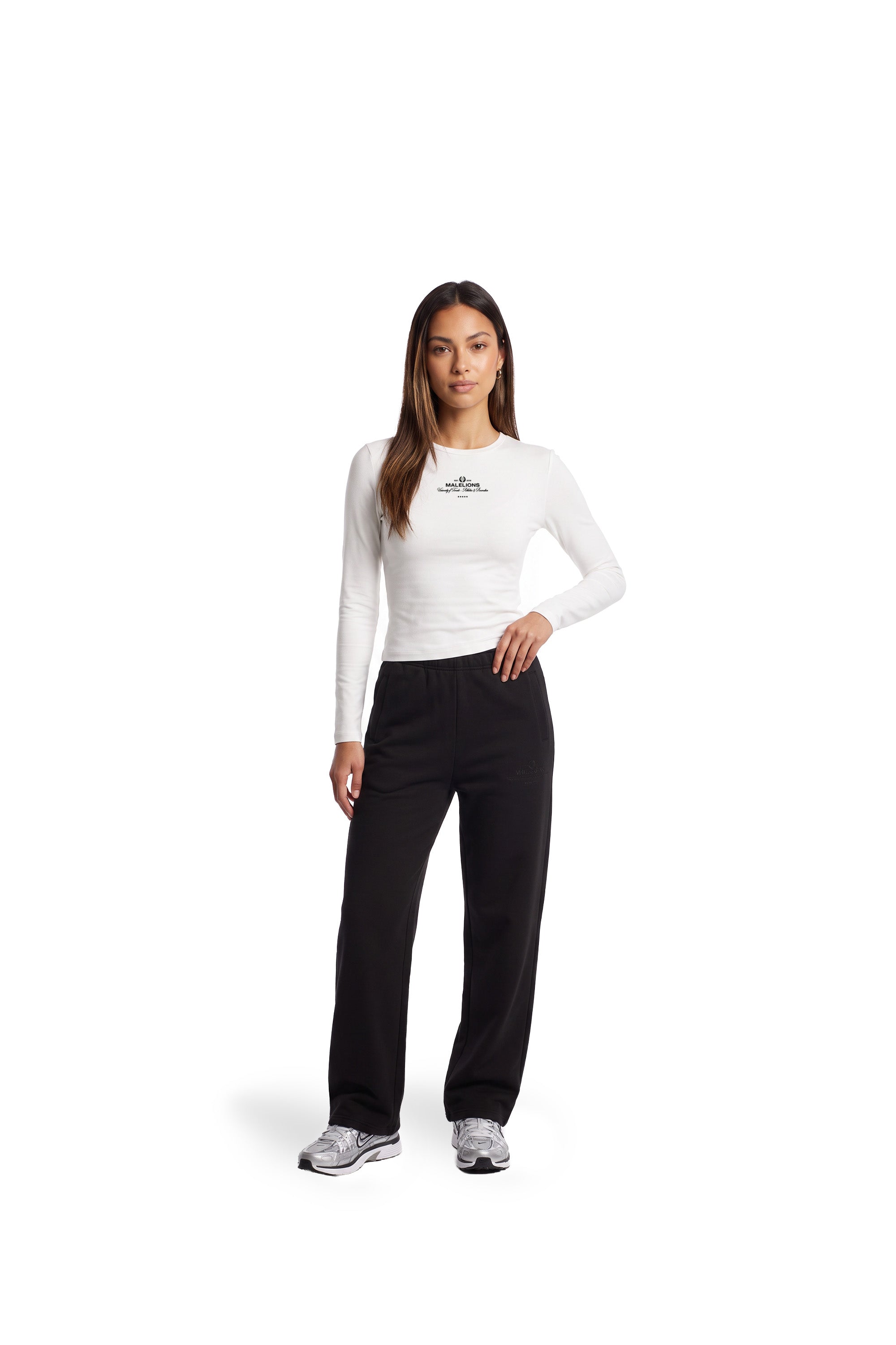Malelions Women College Longsleeve Top | White