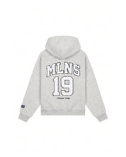 Malelions Women Sherpa Applique Match Hoodie | Grey Melange