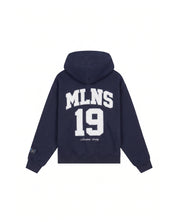 Malelions Women Sherpa Applique Match Hoodie | Midnight Blue