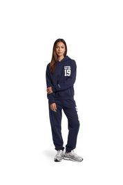Malelions Women Sherpa Applique Match Hoodie | Midnight Blue