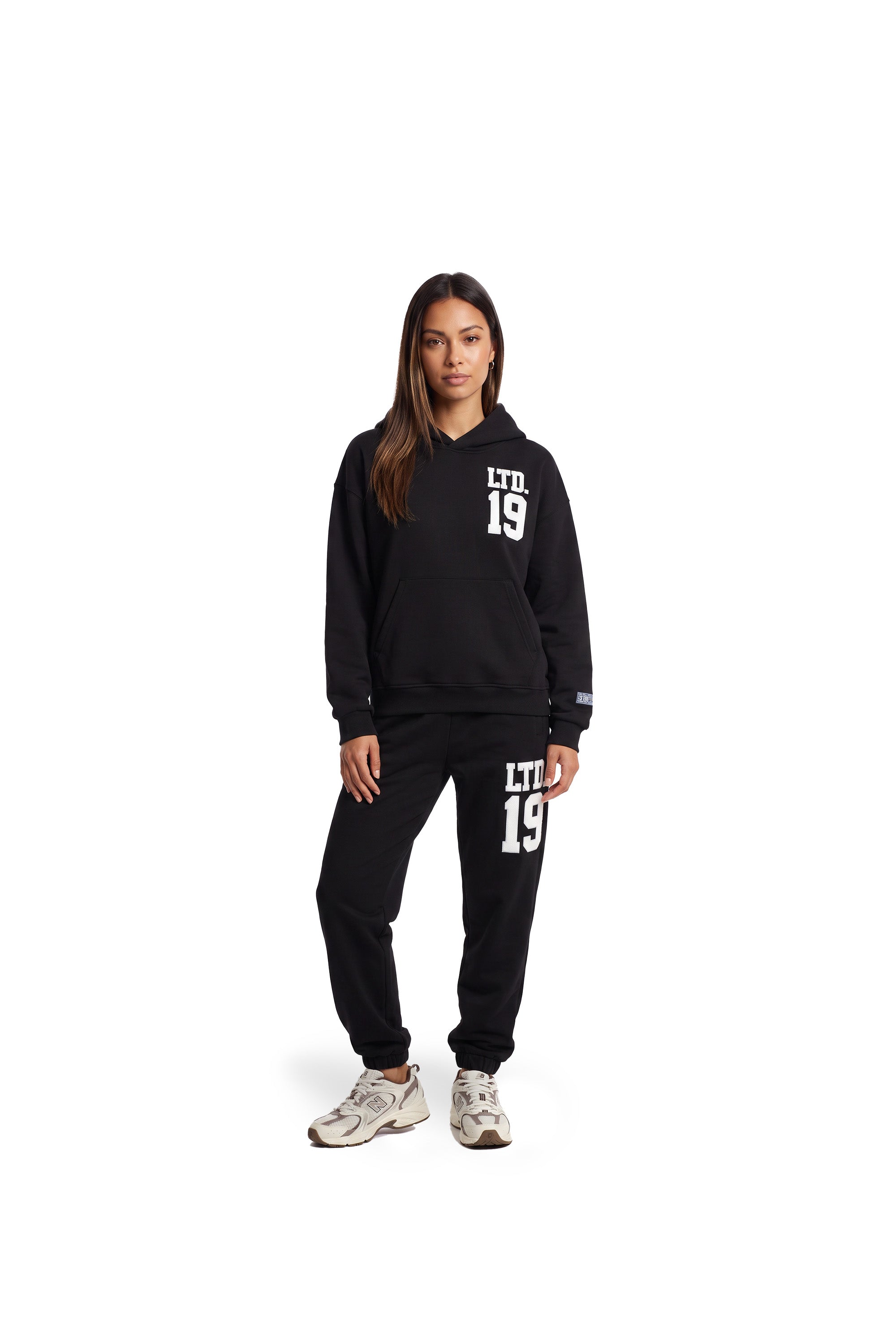 Malelions Women Sherpa Applique Match Sweatpants | Black