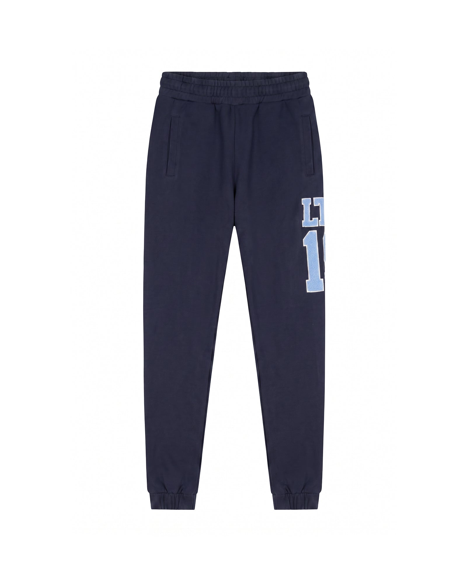 Malelions Women Sherpa Applique Match Sweatpants | Midnight Blue