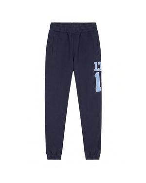 Malelions Women Sherpa Applique Match Sweatpants | Midnight Blue