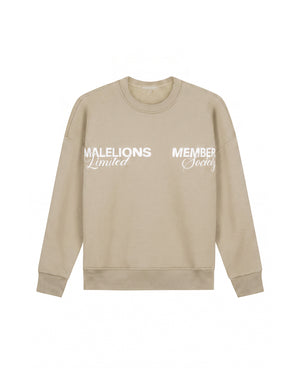 Malelions Women Members Society Sweater | Beige