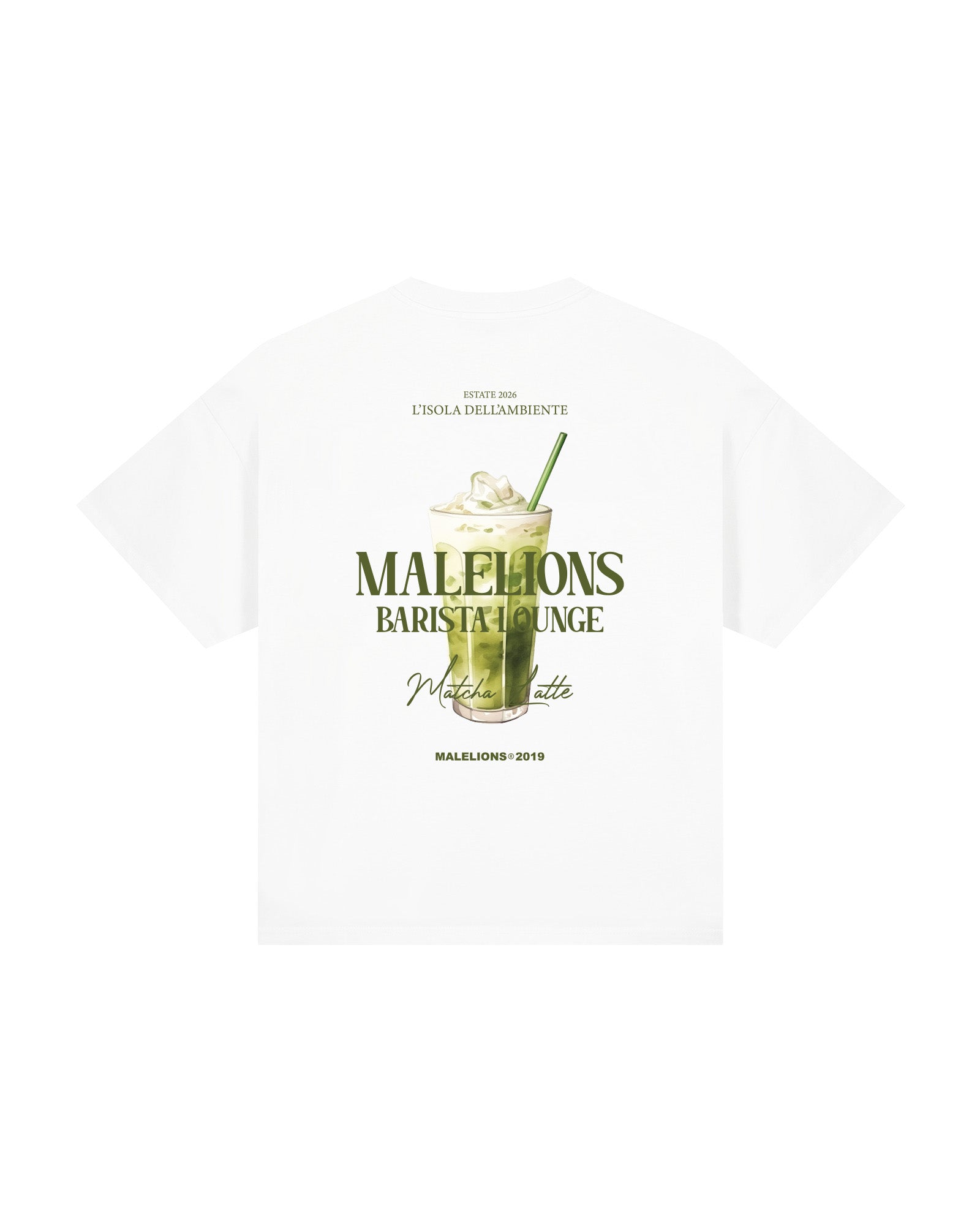 Malelions Women Barista Lounge Oversized T-Shirt | White